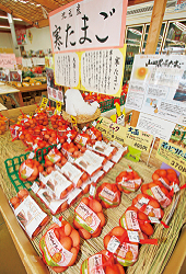 寒たまご、大寒たまごの販売コーナー